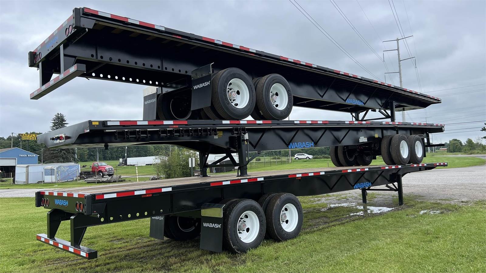 2024 Wabash 48x102 Steel Flatbed Trailer - Air Ride, Sliding Axle