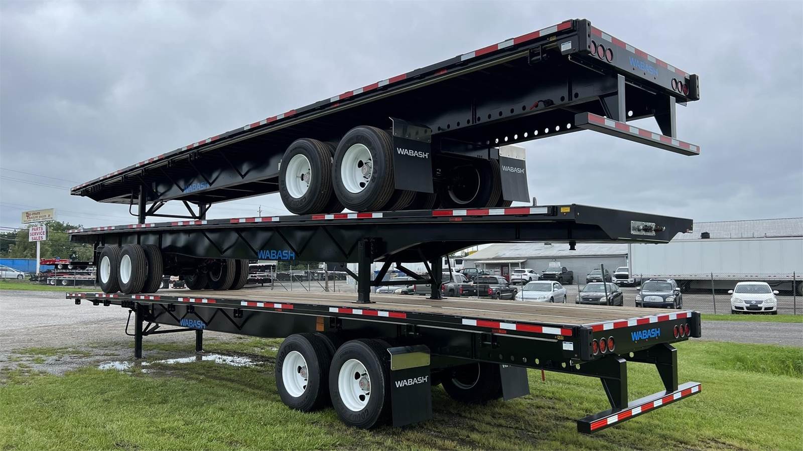 2024 Wabash 48x102 Steel Flatbed Trailer - Air Ride, Sliding Axle - Image 3