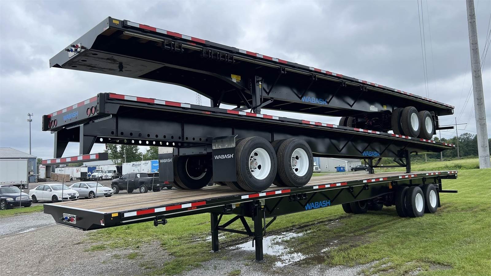 2024 Wabash 48x102 Steel Flatbed Trailer - Air Ride, Sliding Axle - Image 2