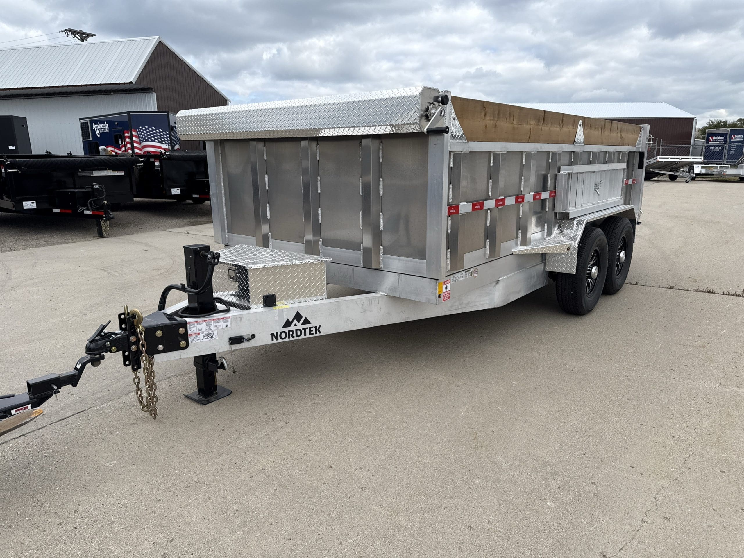 2026 NORDTEK 82X14 FOOT ALUMINUM DUMP TRAILER 2-7000LB AXLES 25065 - Image 4