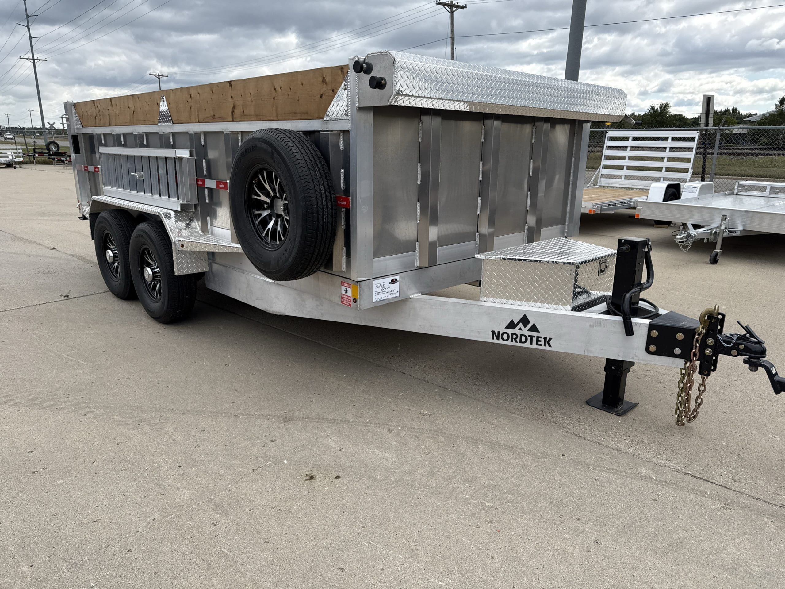 2026 NORDTEK 82X14 FOOT ALUMINUM DUMP TRAILER 2-7000LB AXLES 25065 - Image 3