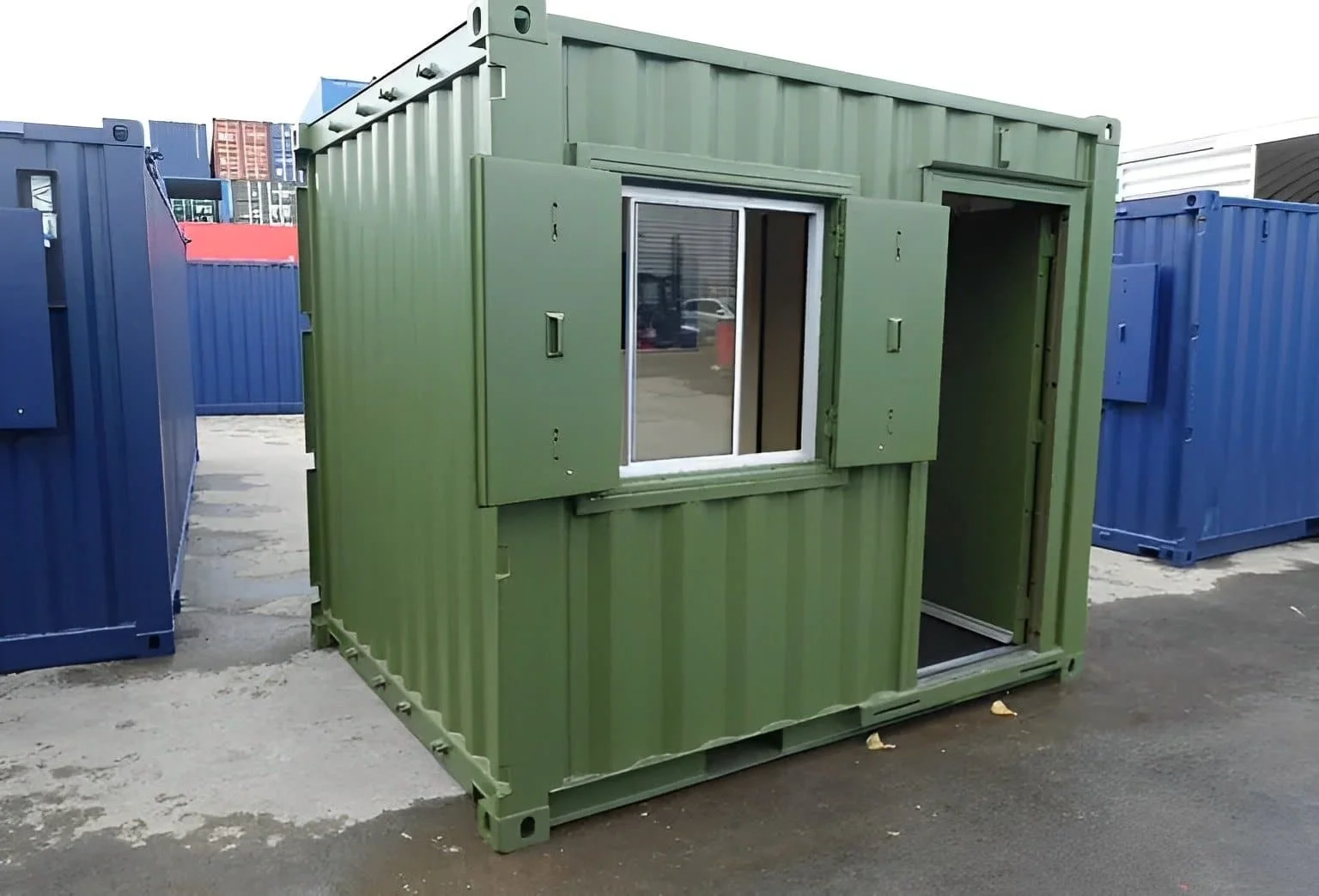 10ft Shipping Container Office – Portable Corten Steel Workspace Unit