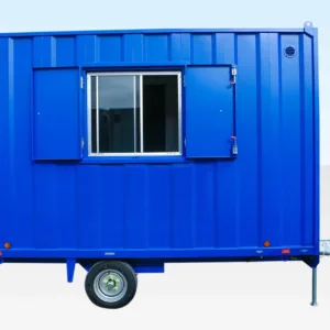12ft x 7ft 6in Steel Mobile Anti-Vandal Office Cabin | Towable Secure Site Office with Steel Shutters & Workspace Design - Image 3