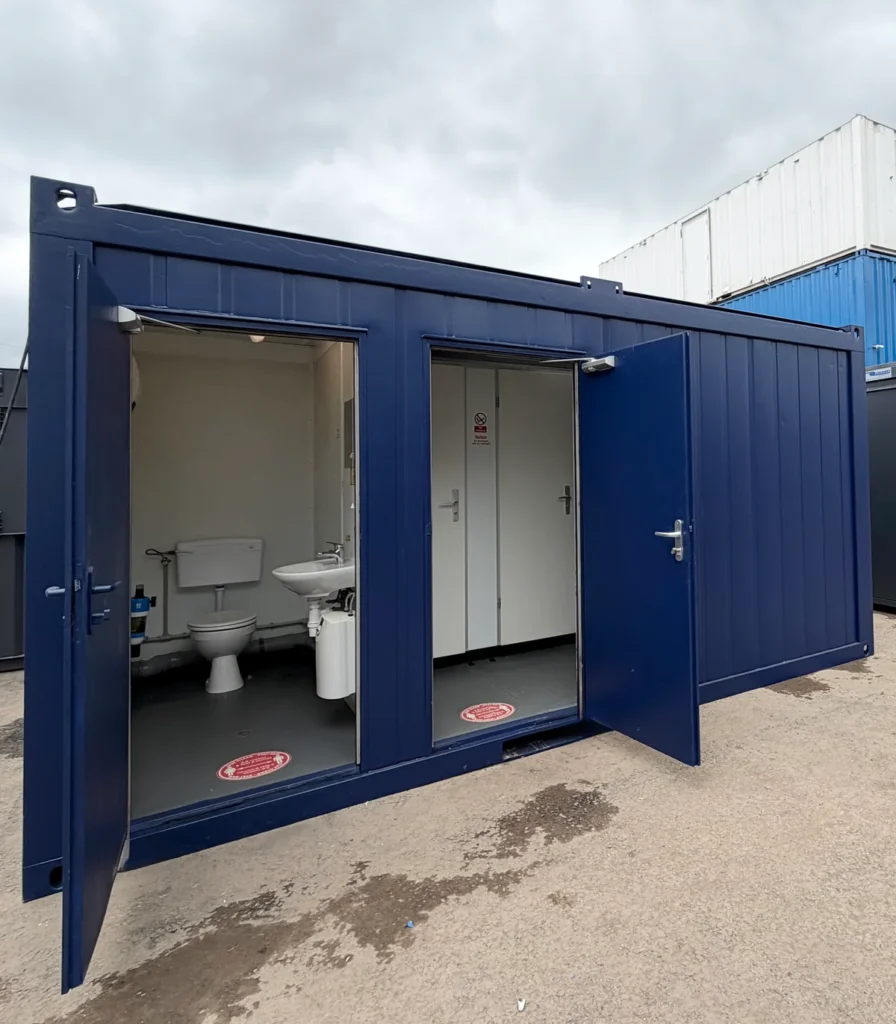 16 x 8 ft | 3 + 1 Toilet Block | Portable Building | Site Accommodation | Reduced