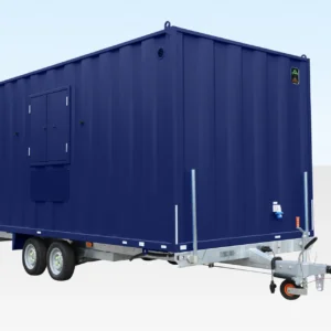 16ft x 7ft 6in Steel Mobile Anti-Vandal Office Cabin | Towable Secure Workspace with Single Axle Mobility