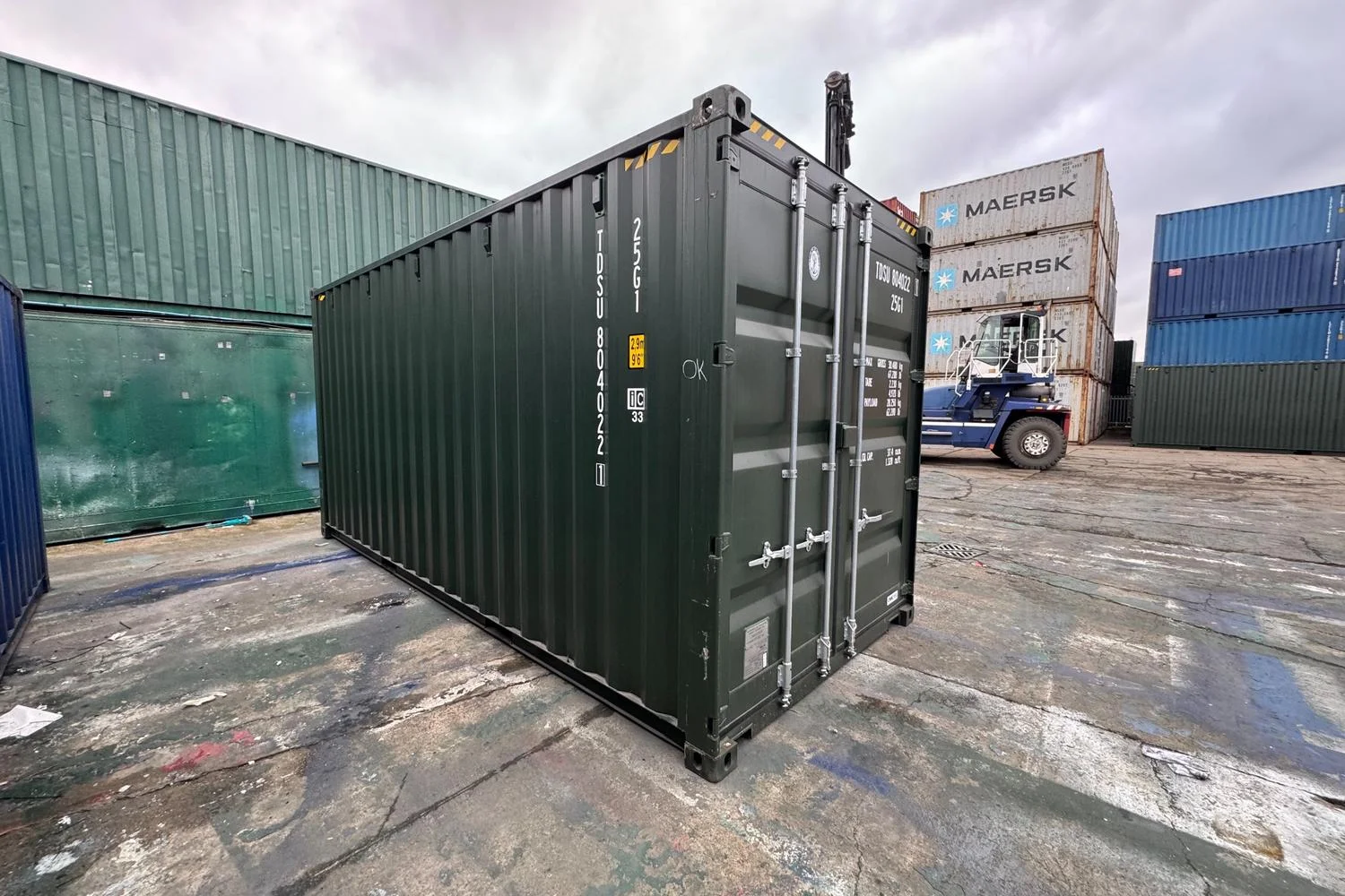 20ft One Trip Shipping Container Dark Green | New ISO Corten Steel Storage Unit - Image 3