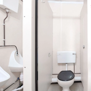 2+1 Steel Toilet Cabin 12ft x 9ft | Anti-Vandal Portable Toilet Block with Separate Male & Female Facilities - Image 4