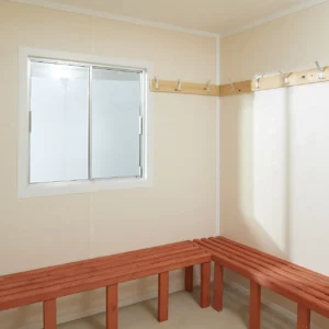 24ft x 9ft Steel Drying Room Cabin | Anti-Vandal Site Welfare Unit with Heated Drying Area, Benches & Secure Design