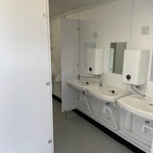 3+1 Steel Toilet Cabin 16ft x 9ft | Anti-Vandal Portable Toilet Block with Male & Female Facilities - Image 3