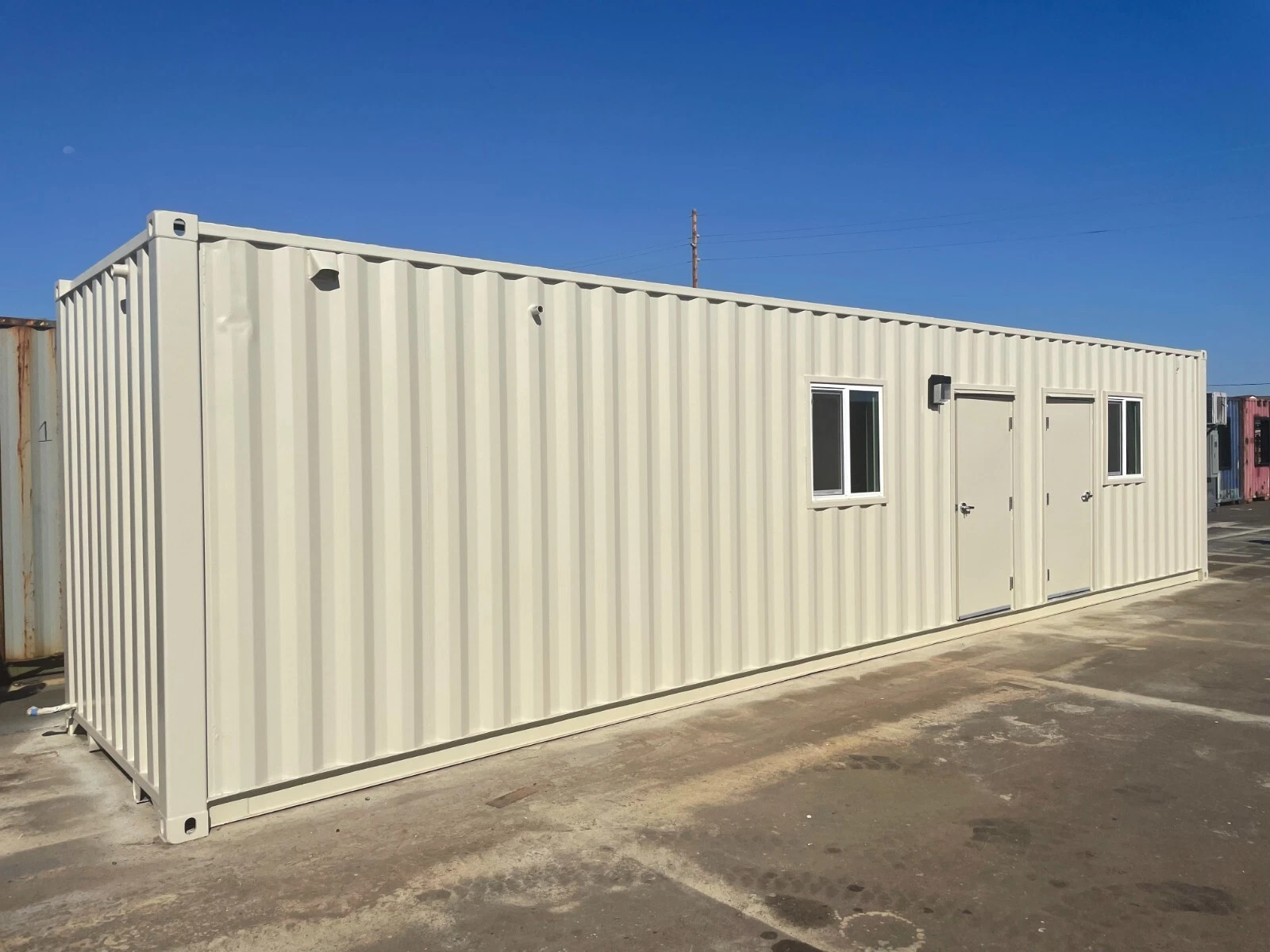 40ft Shipping Container Office with Restroom and HVAC System - Image 2