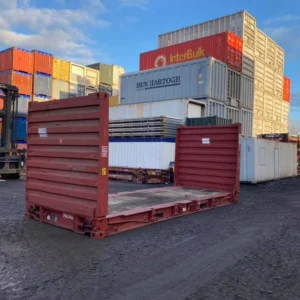 20ft Flat Rack Container | Heavy-Duty Flat Rack Shipping Container for Oversized Cargo