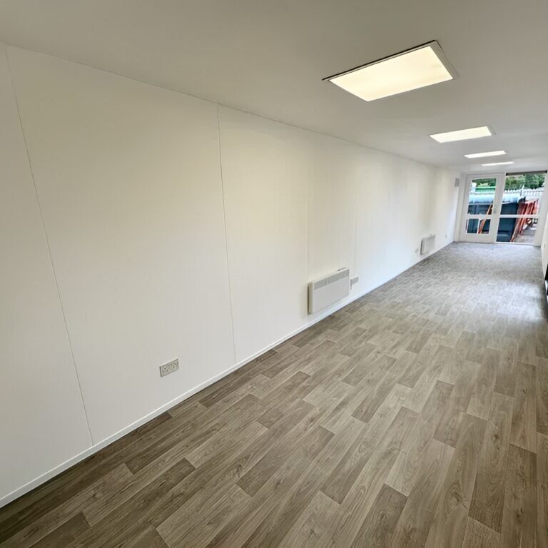 Converted 40ft Shipping Container Office | Open Plan Workspace with Insulation, Glass Panels & Portable Design - Image 10