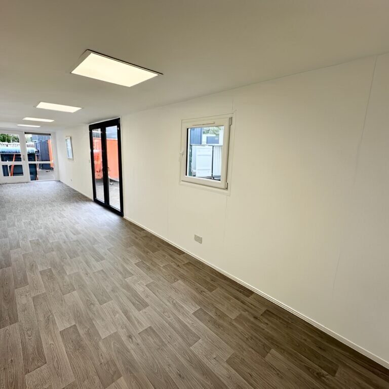 Converted 40ft Shipping Container Office | Open Plan Workspace with Insulation, Glass Panels & Portable Design - Image 12