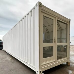 Converted 40ft Shipping Container Office | Open Plan Workspace with Insulation, Glass Panels & Portable Design - Image 3