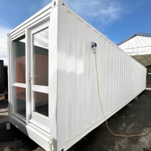 Converted 40ft Shipping Container Office | Open Plan Workspace with Insulation, Glass Panels & Portable Design - Image 8