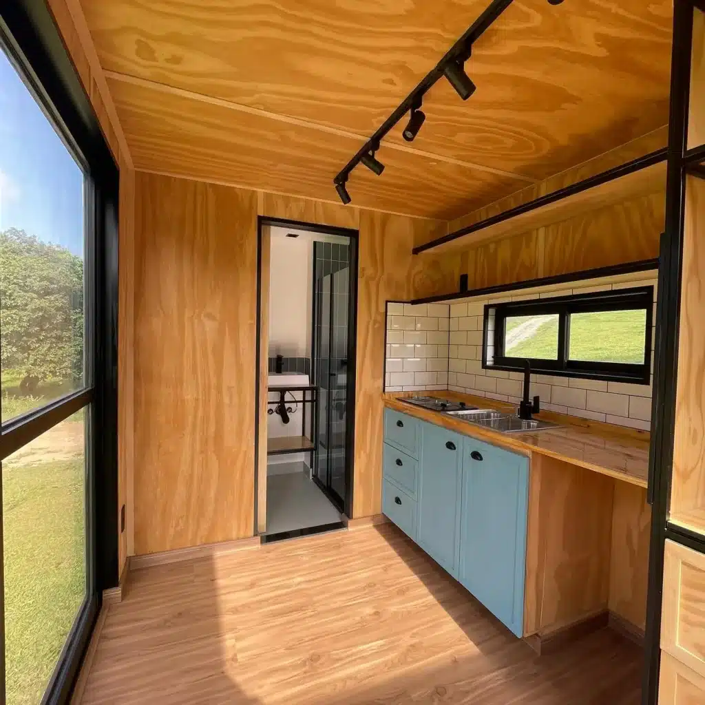 Custom 20ft Cozy Cabin Container House | Insulated Tiny Home with Modern Interior & Portable Living Design - Image 3