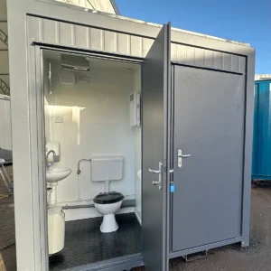 Double Toilet Block | Male Female WC | 8x5 Ft | Refurbished Portable Toilet Block | 1+1 Toilet