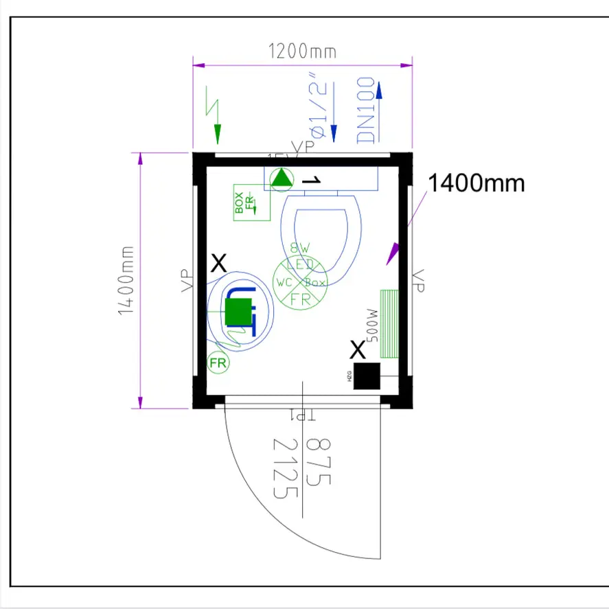 New Single Toilet Block | 5x5ft | WC | Containex Toilet Blocks | Light Grey | No 791 LG - Image 4