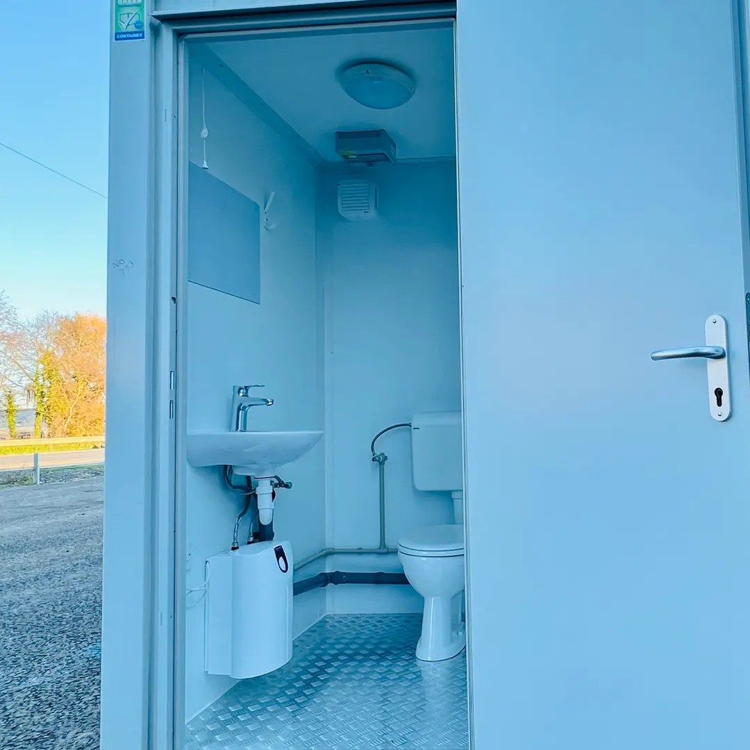 New Single Toilet Block | 5x5ft | WC | Containex Toilet Blocks | Light Grey | No 791 LG - Image 2