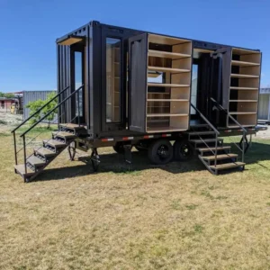 Custom 20ft Shipping Shopping Container on Wheels | Mobile Retail Store with Custom Design & Flexible Layout