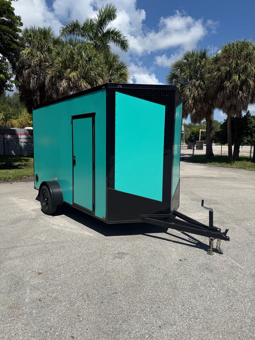 2027 Hook & Line 6x12 Enclosed Cargo Trailer – Light Green stock 18176 view 1