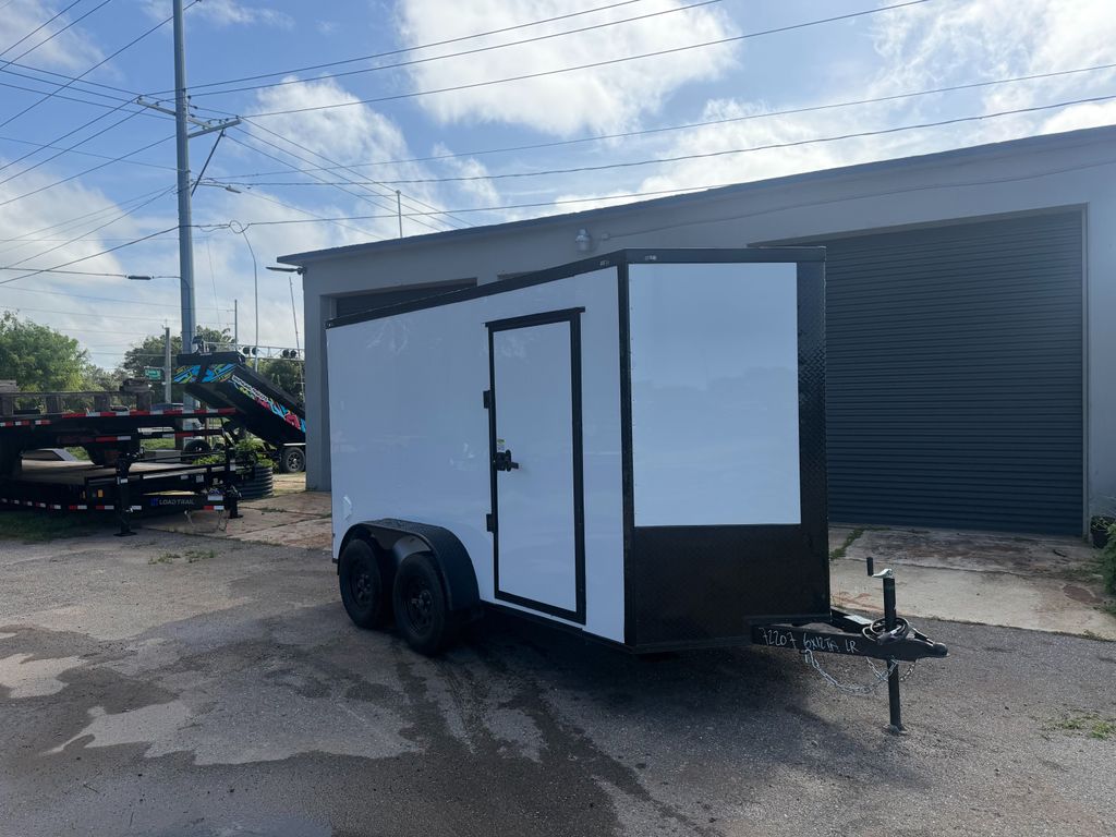 2027 Quality Cargo 6x12 Enclosed Trailer – White, Stock 17700 view 1