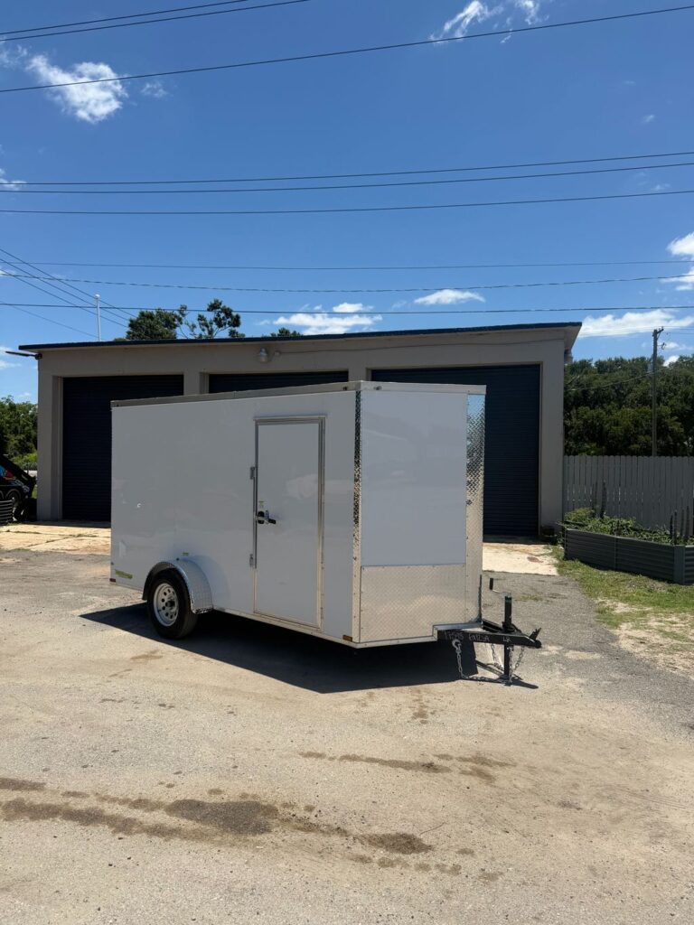 2026 Quality Cargo 6x12 Enclosed Trailer – White stock 16929 view 1