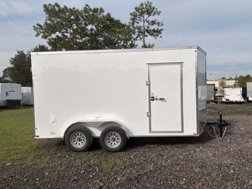 2027 Quality Cargo 7x14 Enclosed Trailer – White, Stock 18948 view 1