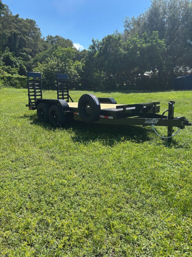 2027 AMP 7x16 Equipment Trailer with Kicker Ramps stock 16304 view 1
