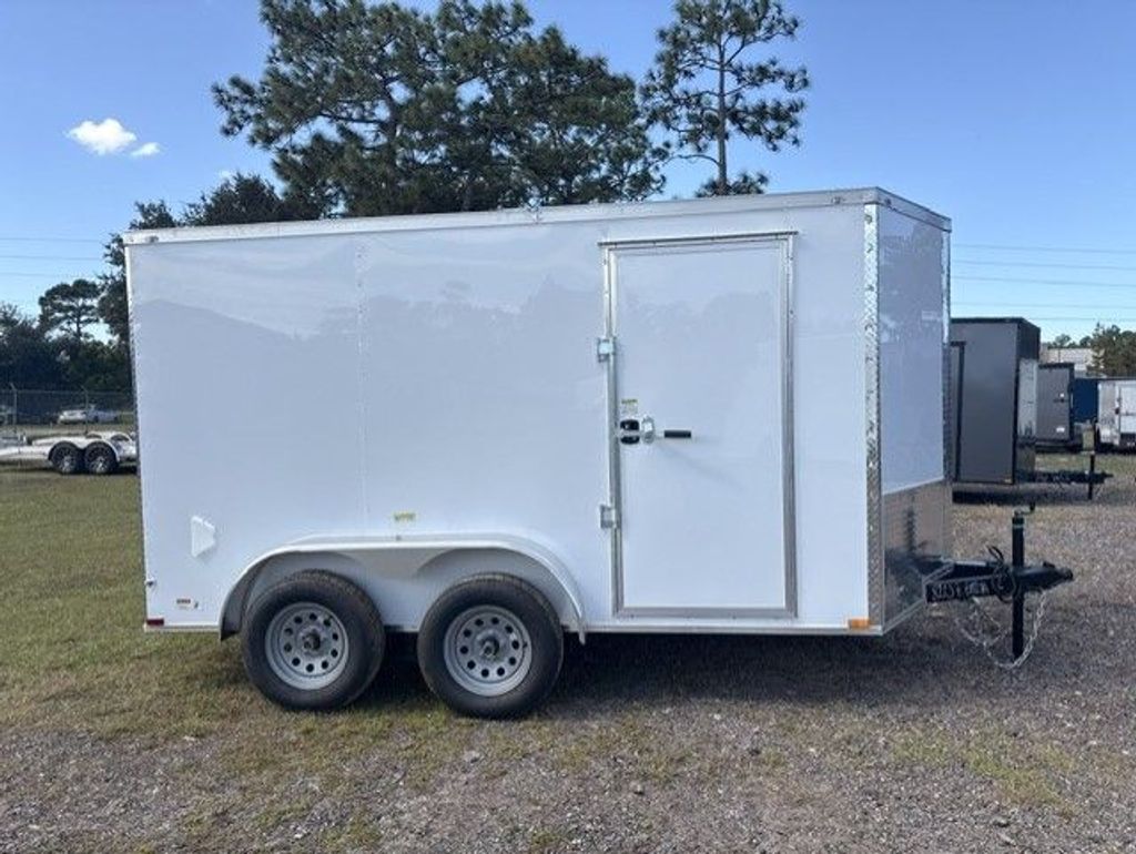 Quality Cargo white 6x12 tandem enclosed trailer stock 18961 view 1
