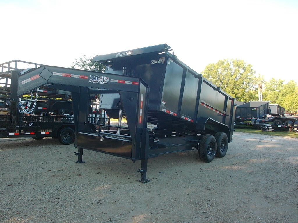 2026 AMP 7x14 Gooseneck High Side Dump Trailer 14k GVWR – view 2