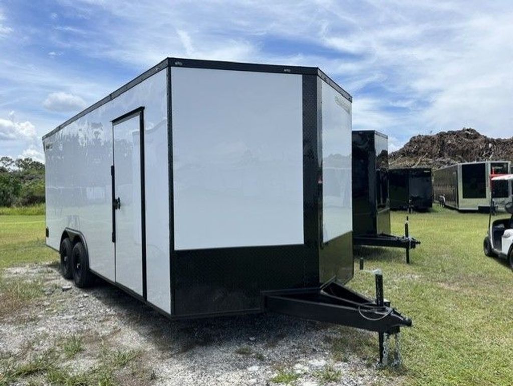 2026 Trailer Source 8.5x20 Enclosed Cargo Trailer – White – view 1