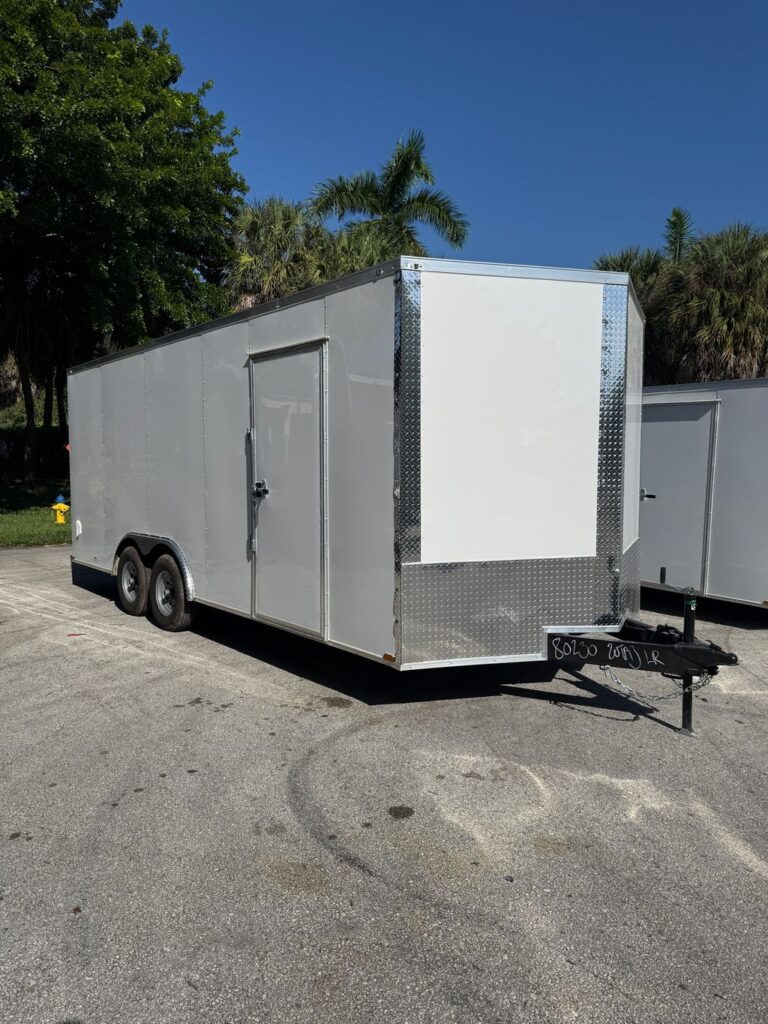 2027 Quality Cargo 8.5x20 Enclosed Cargo Trailer – White – view 1