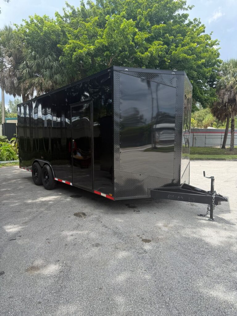 2027 Hook & Line 8.5x20 Enclosed Trailer – 14,000 lb GVWR, Blackout view 1