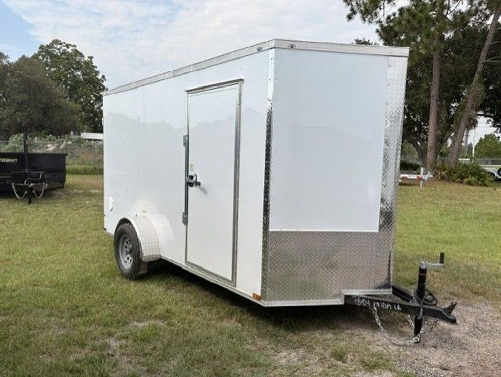 2027 Quality Cargo 6x12 Enclosed Trailer – White, Stock 17715 view 1