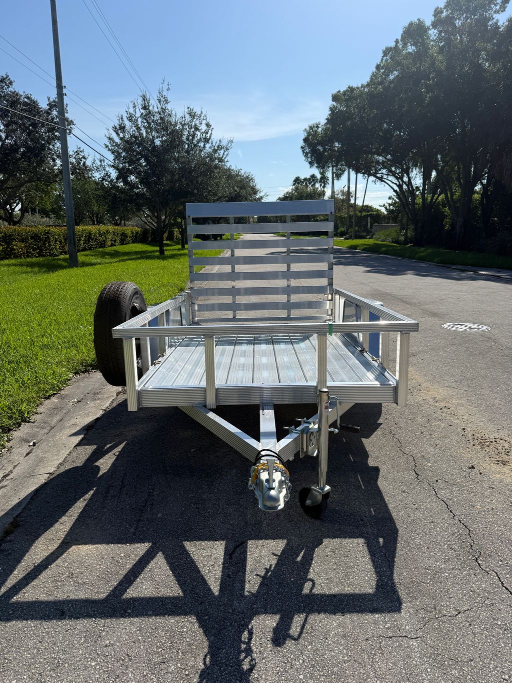 2027 Sport Haven 5x8 Aluminum Utility Trailer – Ramp Gate and Spare view 2