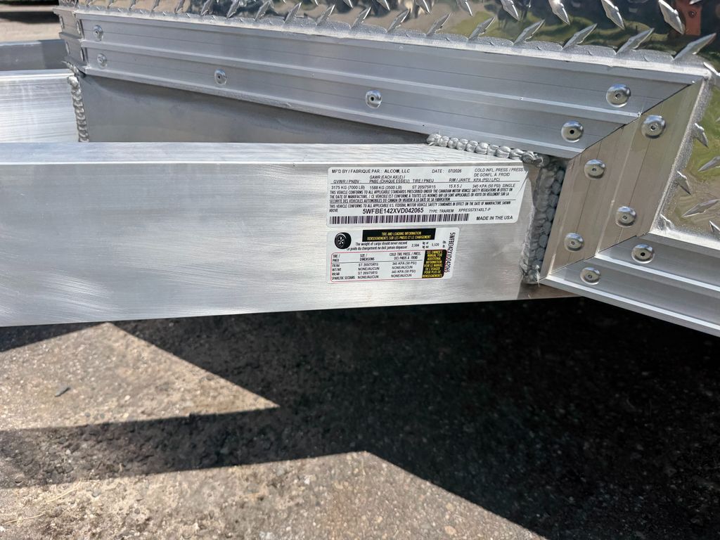 2027 Alcom 7x14 Aluminum Enclosed Cargo Trailer – 7K GVWR stock 17831 view 2