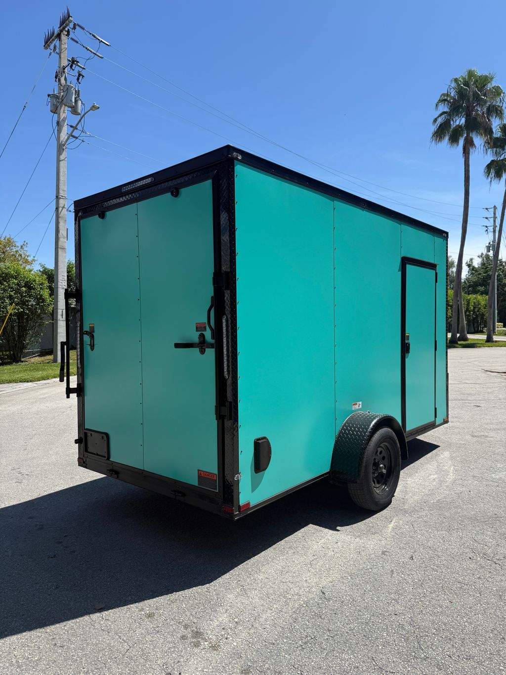 2027 Hook & Line 6x12 Enclosed Cargo Trailer – Light Green stock 18176 view 5