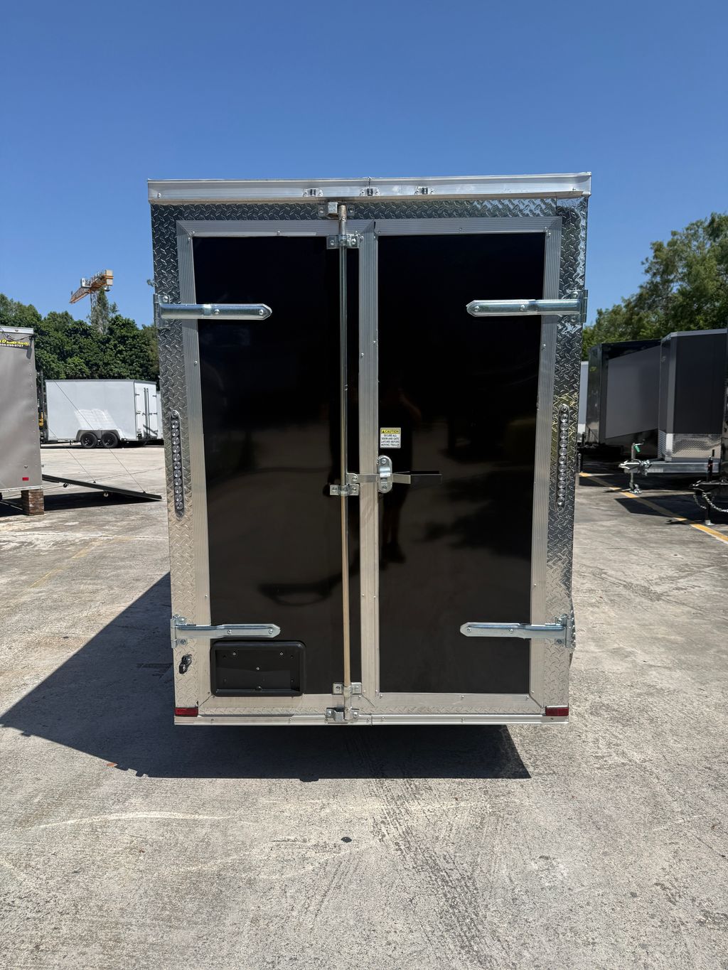 2027 Quality Cargo 5x10 Enclosed Trailer – Black, Rear Barn Doors view 6