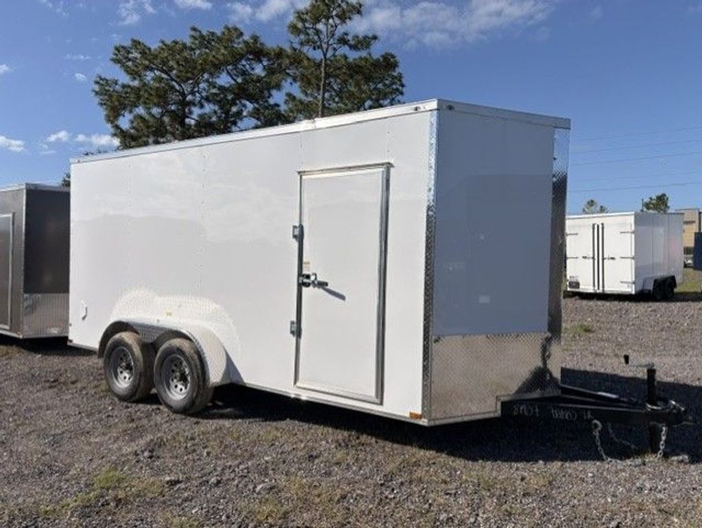 Quality Cargo white 7x16 enclosed trailer stock 18953 view 4