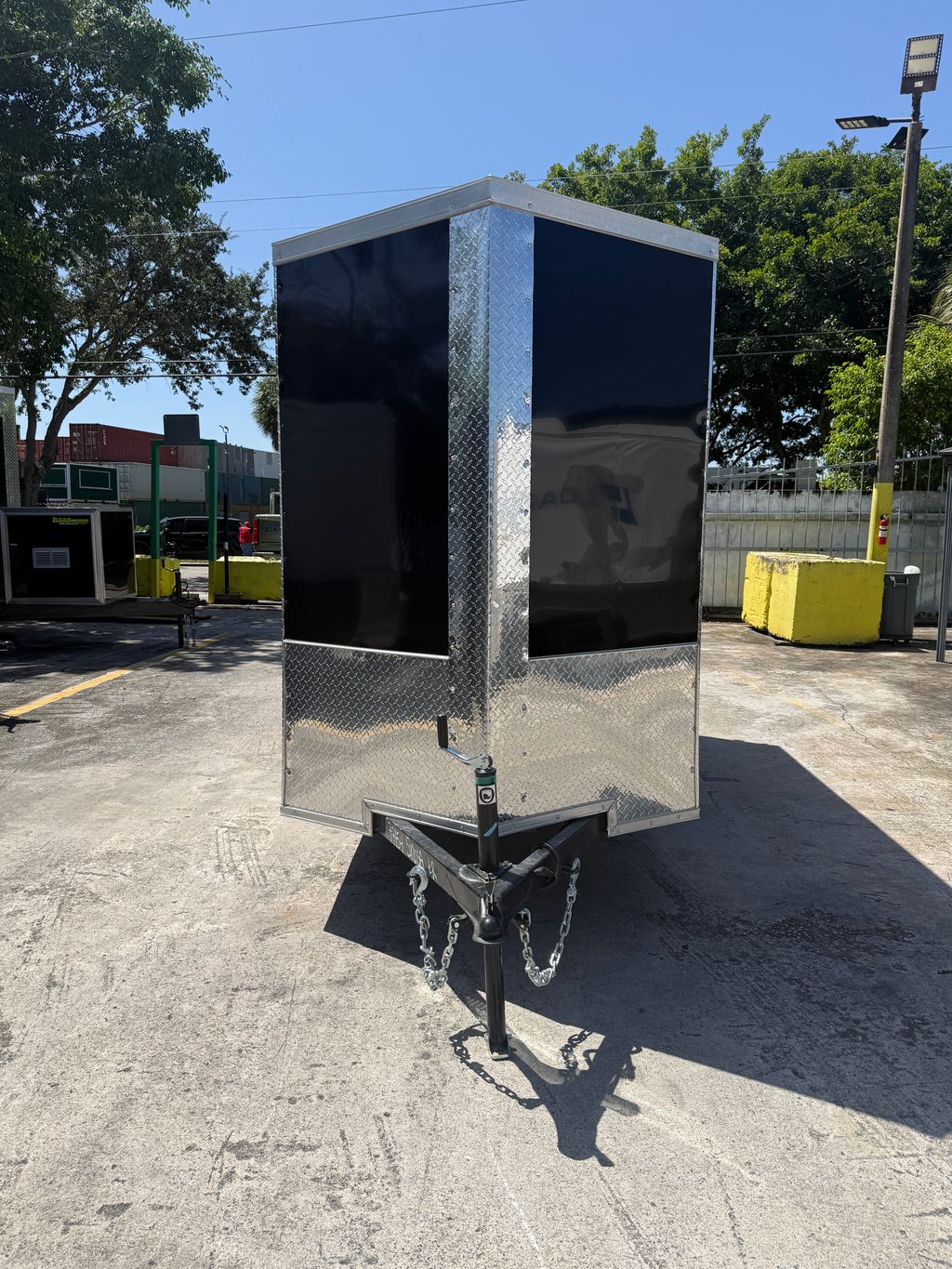2027 Quality Cargo 5x10 Enclosed Trailer – Black, Rear Barn Doors view 2