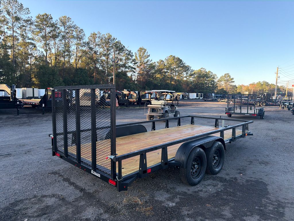2026 HTC 7x16 Steel Utility Trailer – Tandem Axle, 7,000 lb GVWR view 1