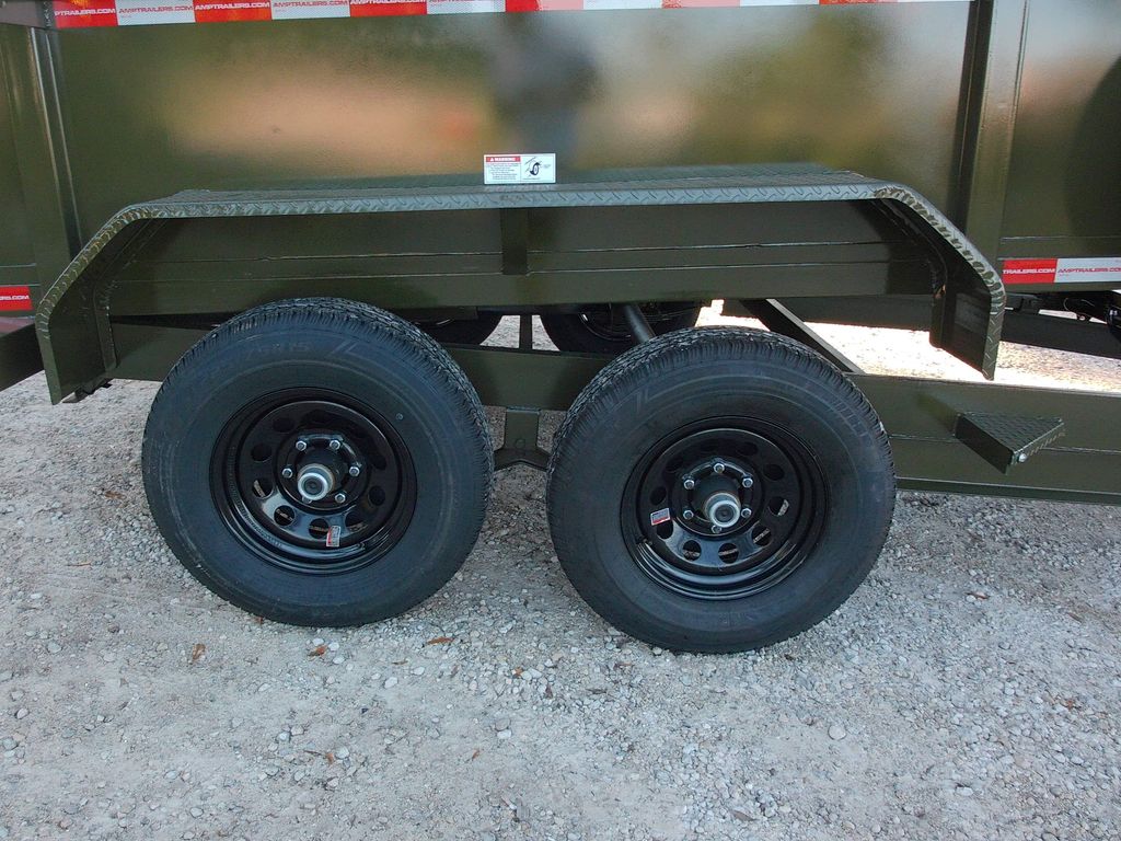 2027 AMP 6x12 High Side Dump Trailer – Green, 10,000 lb GVWR view 4