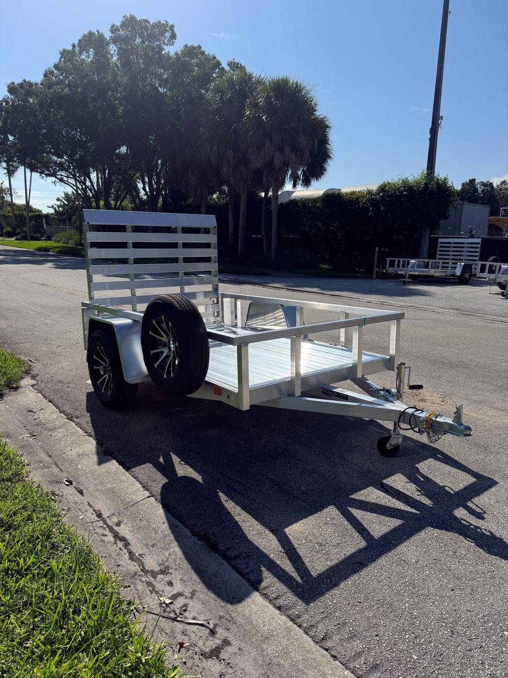2027 Sport Haven 5x8 Aluminum Utility Trailer – Ramp Gate and Spare view 1