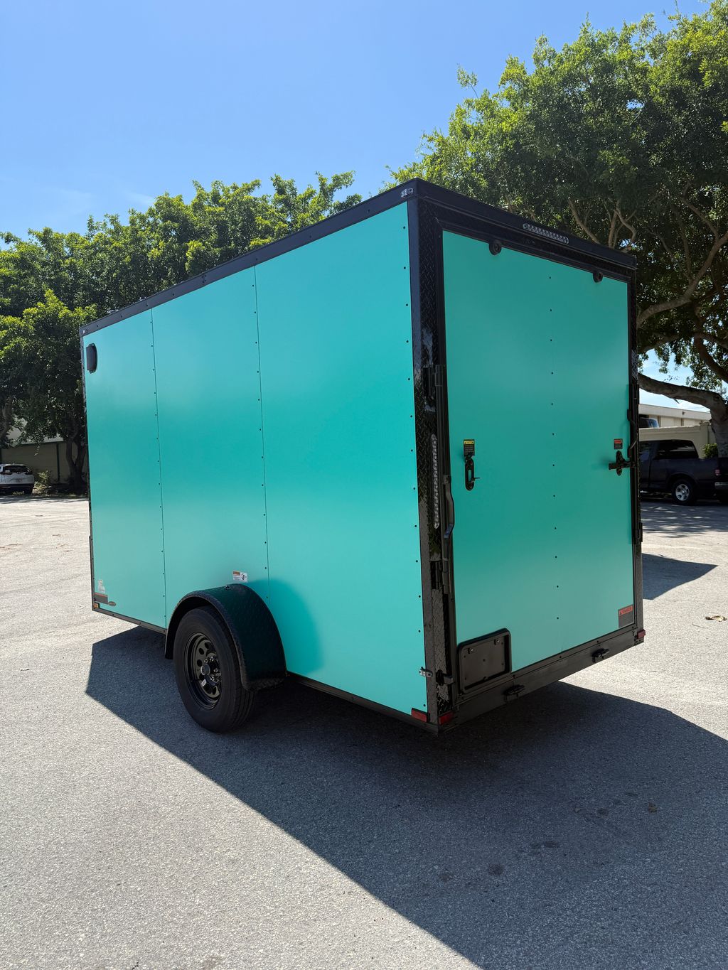 2027 Hook & Line 6x12 Enclosed Cargo Trailer – Light Green stock 18176 view 7