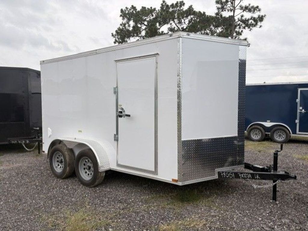 2027 Quality Cargo 7x12 Enclosed Trailer – White, Stock 17731 view 3