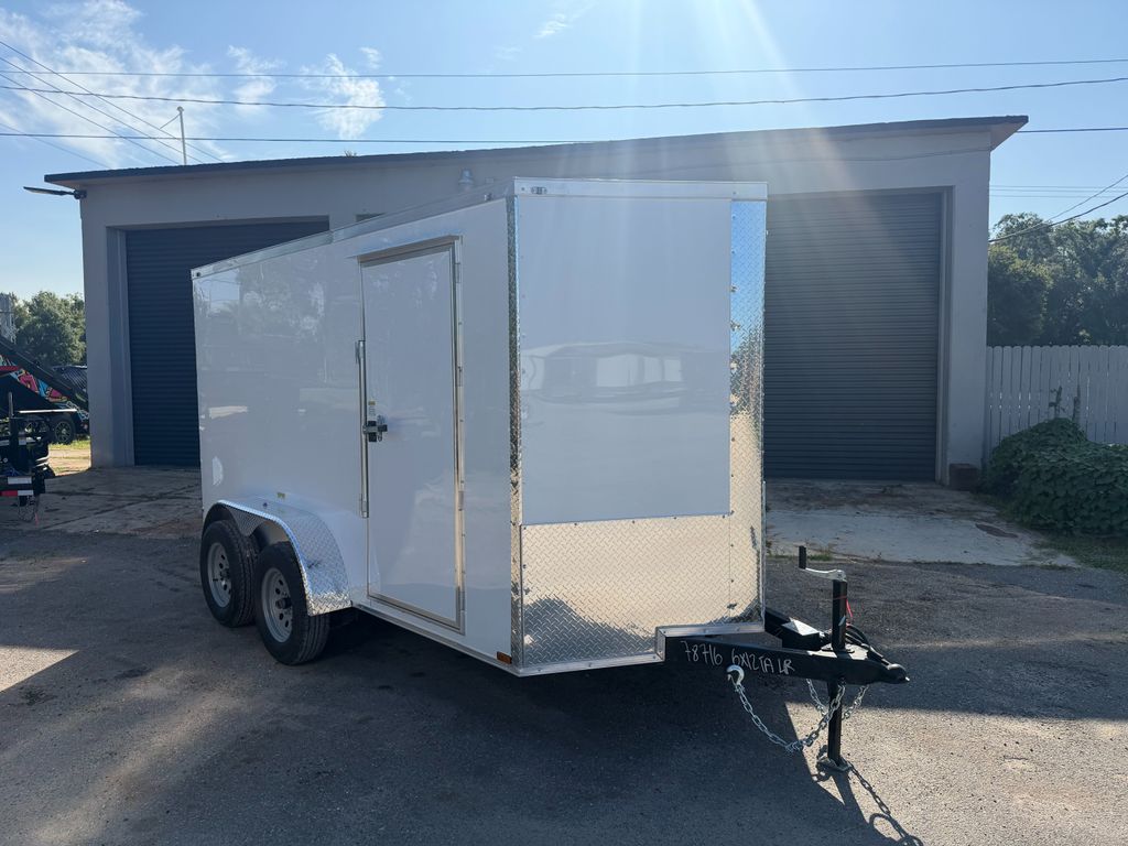 2027 Quality Cargo 6x12 Enclosed Trailer – White, Stock 17689 view 1