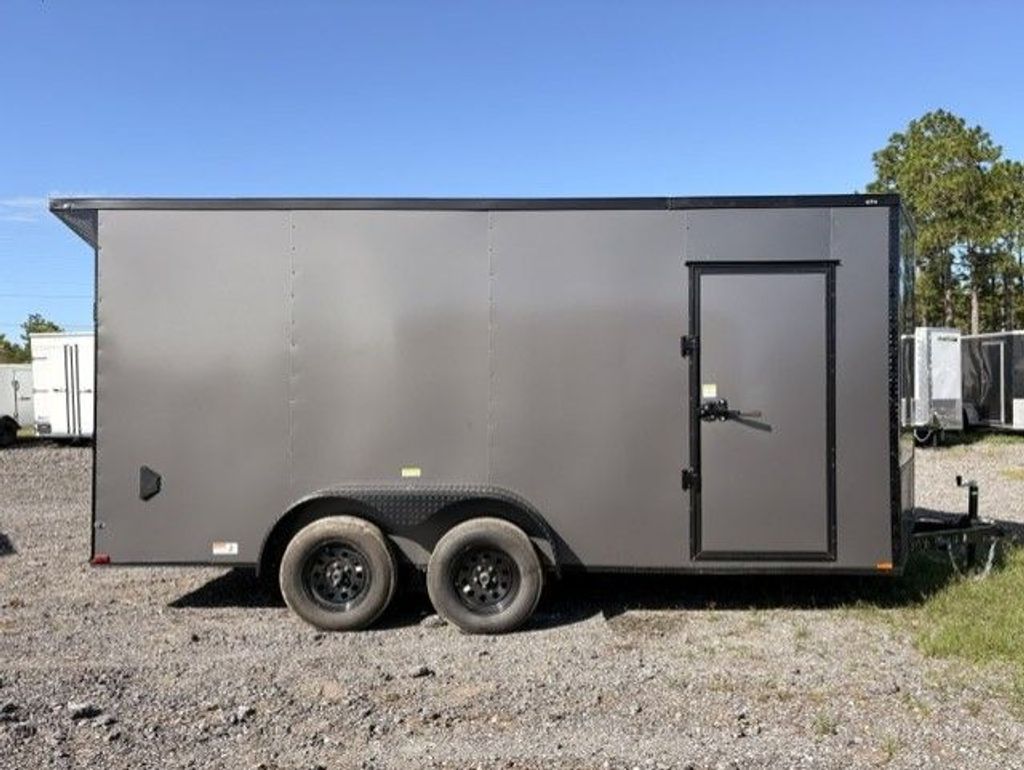 2027 Quality Cargo gray 7x16 enclosed trailer stock 18955 view 1