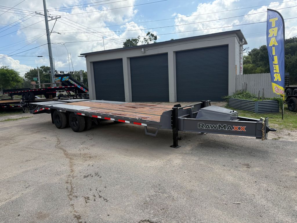 2026 Rawmaxx 8.5x25 Pintle Flatbed Trailer – 20K GVWR stock 17538 view 1