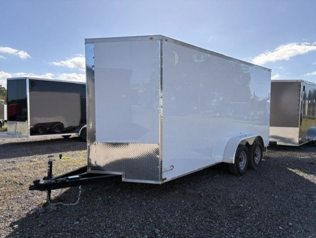 Quality Cargo white 7x16 enclosed trailer stock 18953 view 2